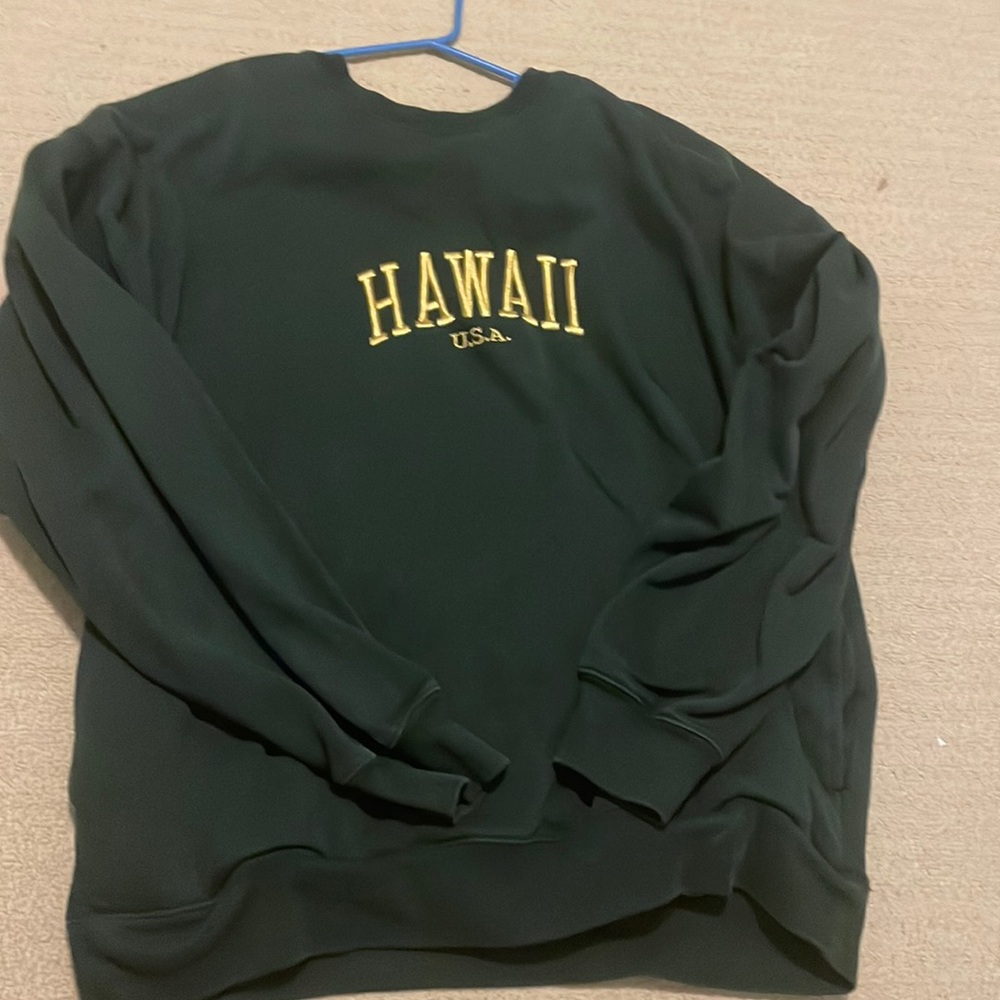 Brandy Melville Hawaii Green Crew Neck!!! Great condition